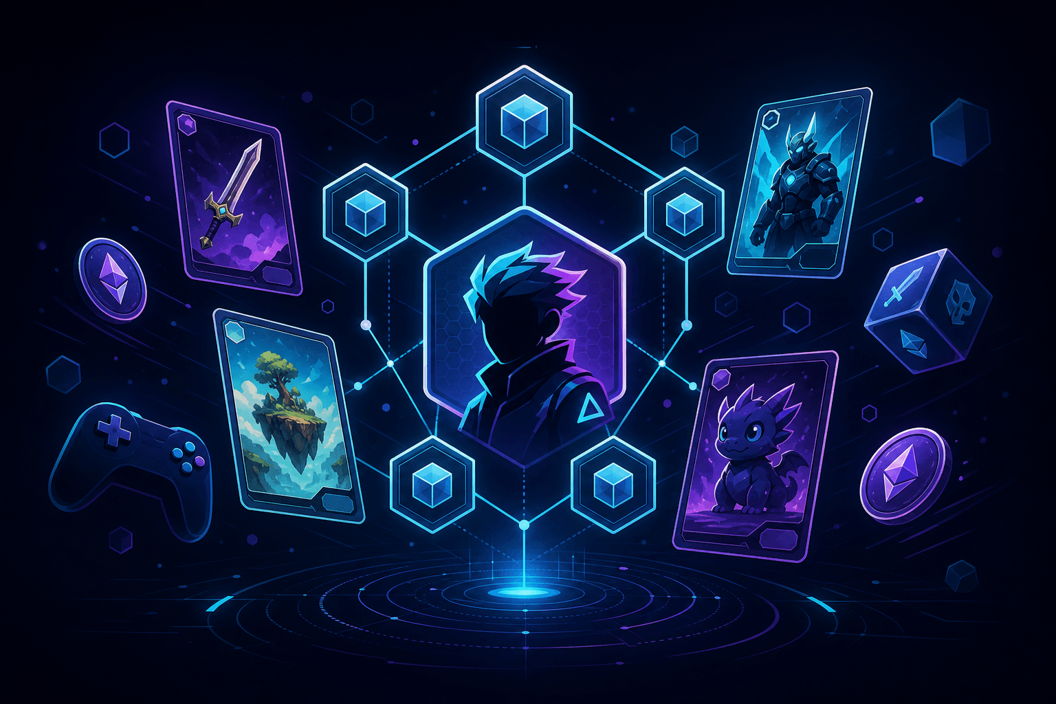 NFTs in Web3 gaming — overview illustration