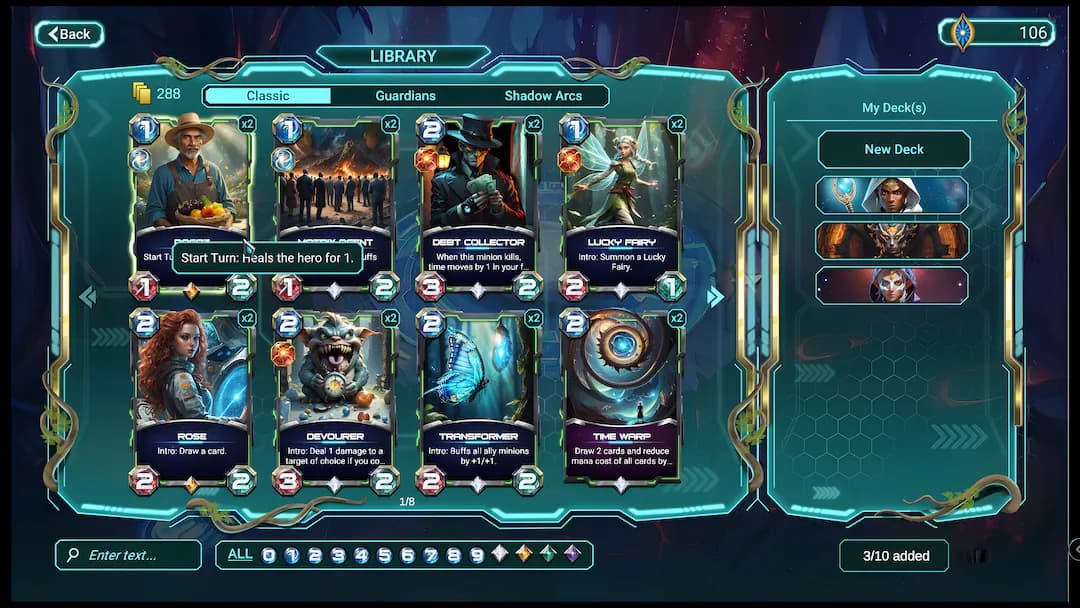 Elowyn: Quest of Time — cards and avatars