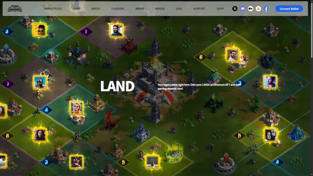 League of Kingdoms – MMO strategy on blockchain, build kingdoms and own LAND NFTs