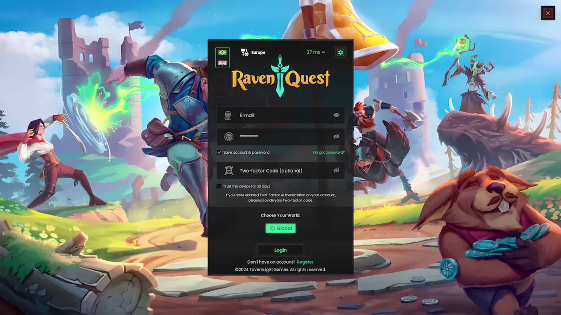 Raven Quest Fortune's Frontier: Stress Test Oct 11, Season 0 Oct 16