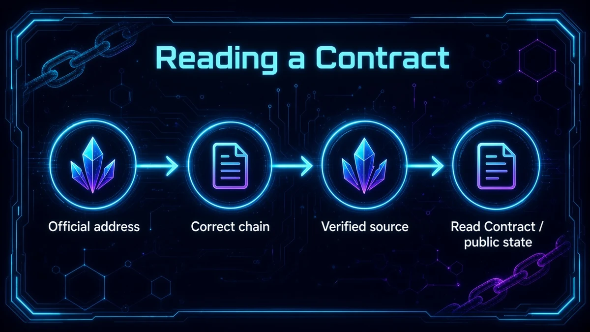Block explorer Read Contract tab showing public NFT contract functions