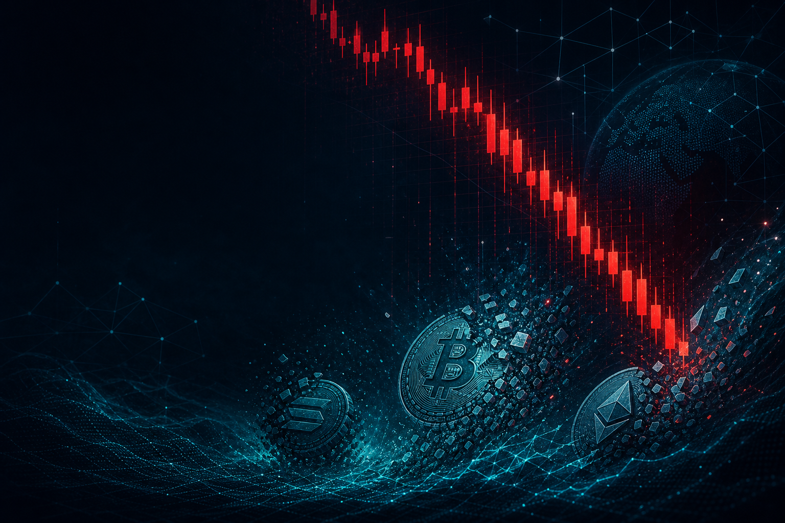 June 2026 crypto crash: Bitcoin below $60K, weekly drop since FTX